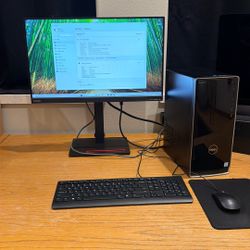 Complete Windows 11 PC with Keyboard Mouse Monitor