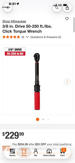 Milwaukee torque wrench