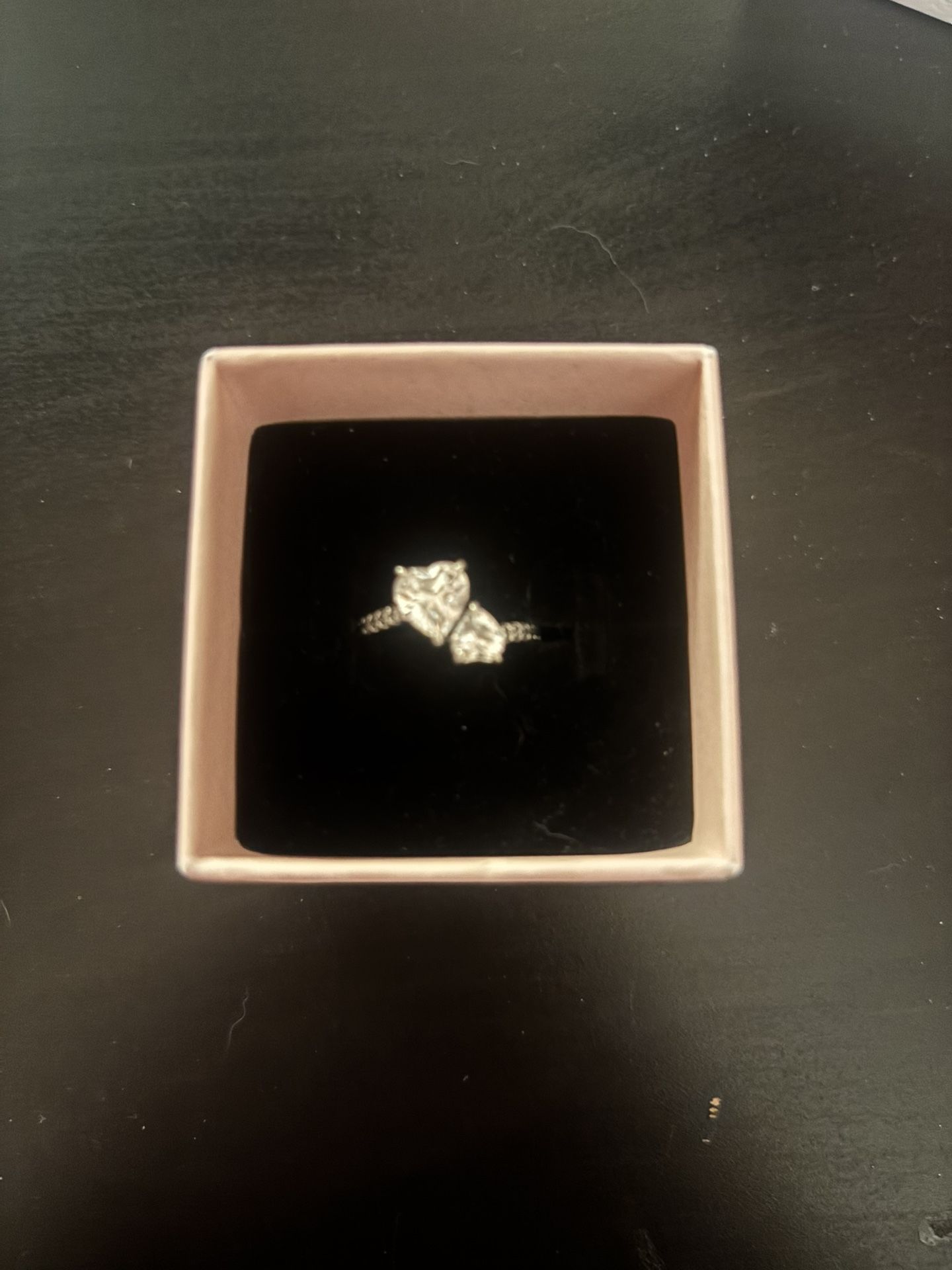 Pandora Double Heart Sparkling Ring Size 5
