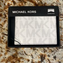 AUTHENTIC MICHAEL KORS SLIM BILLFOLD WALLET 