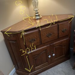 Oak Corner Cabinet