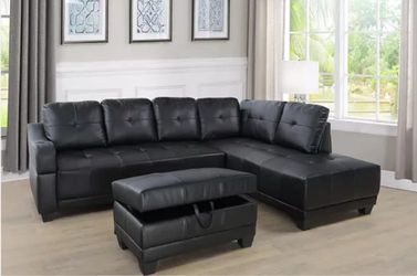 Sectional and ottoman