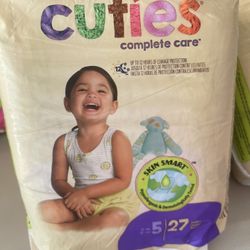 7 packs of diapers  Size 5