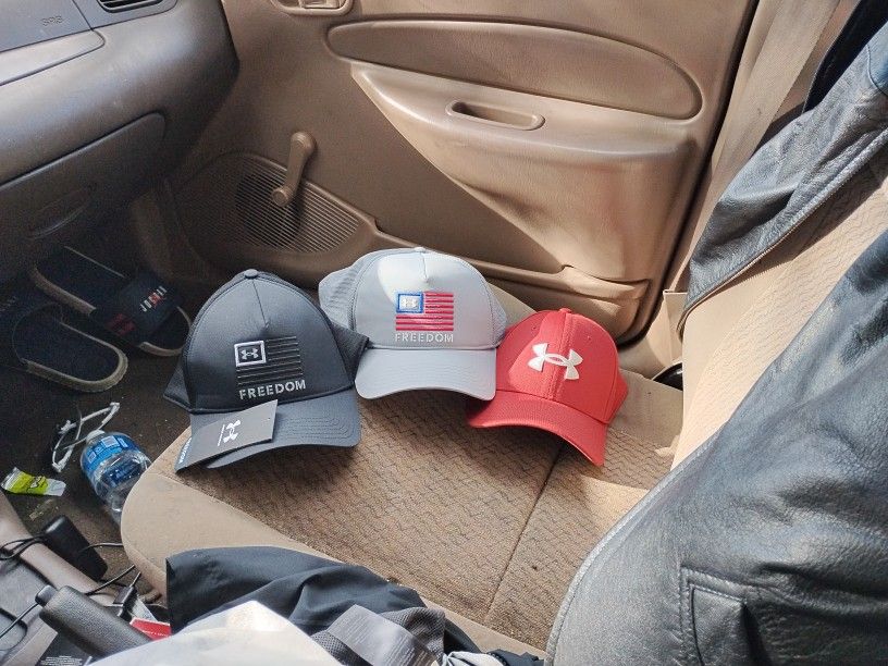Three Brand New Under Armour Hats