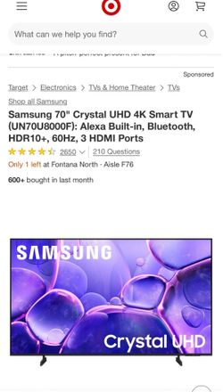 70” Samsung TV