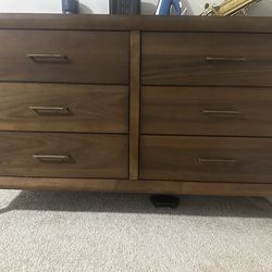 Queen Bed with mattress and dresser