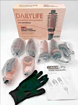 DAILYLIFE 5-in-1 Versatile Detachable Hot Air Brush Blowout & Volumizer