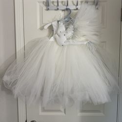 Nikolia toddler girl birthday white dress