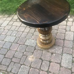 Thick Solid Wood Side Table (or Stool)