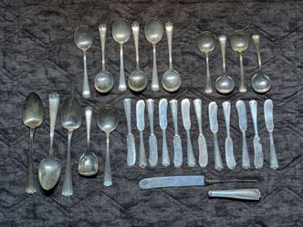Gorham 1913 Etruscan Art Deco Sterling Silver Flatware Set 28 Pc No Monogram 1 lb 14.6 oz
