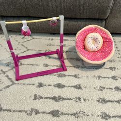 American Doll Gymnastics And Chair 