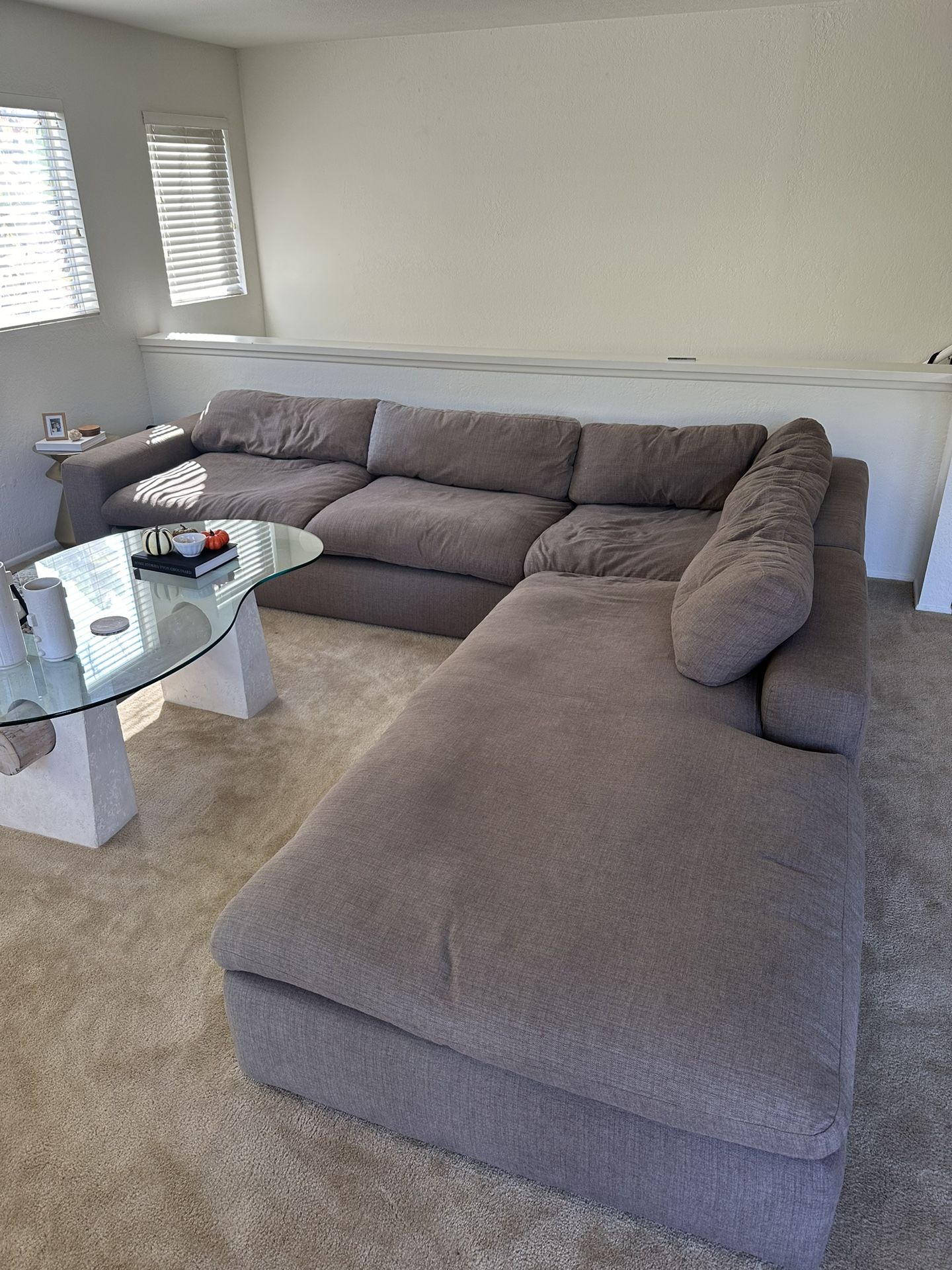 Large Brown Sectional Couch