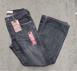 Black Wash Vintage Levi’s 567 Loose Bootcut Jeans