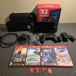 Nintendo Switch 2 Large Value Bundle With 4 Games And Pro Controller

