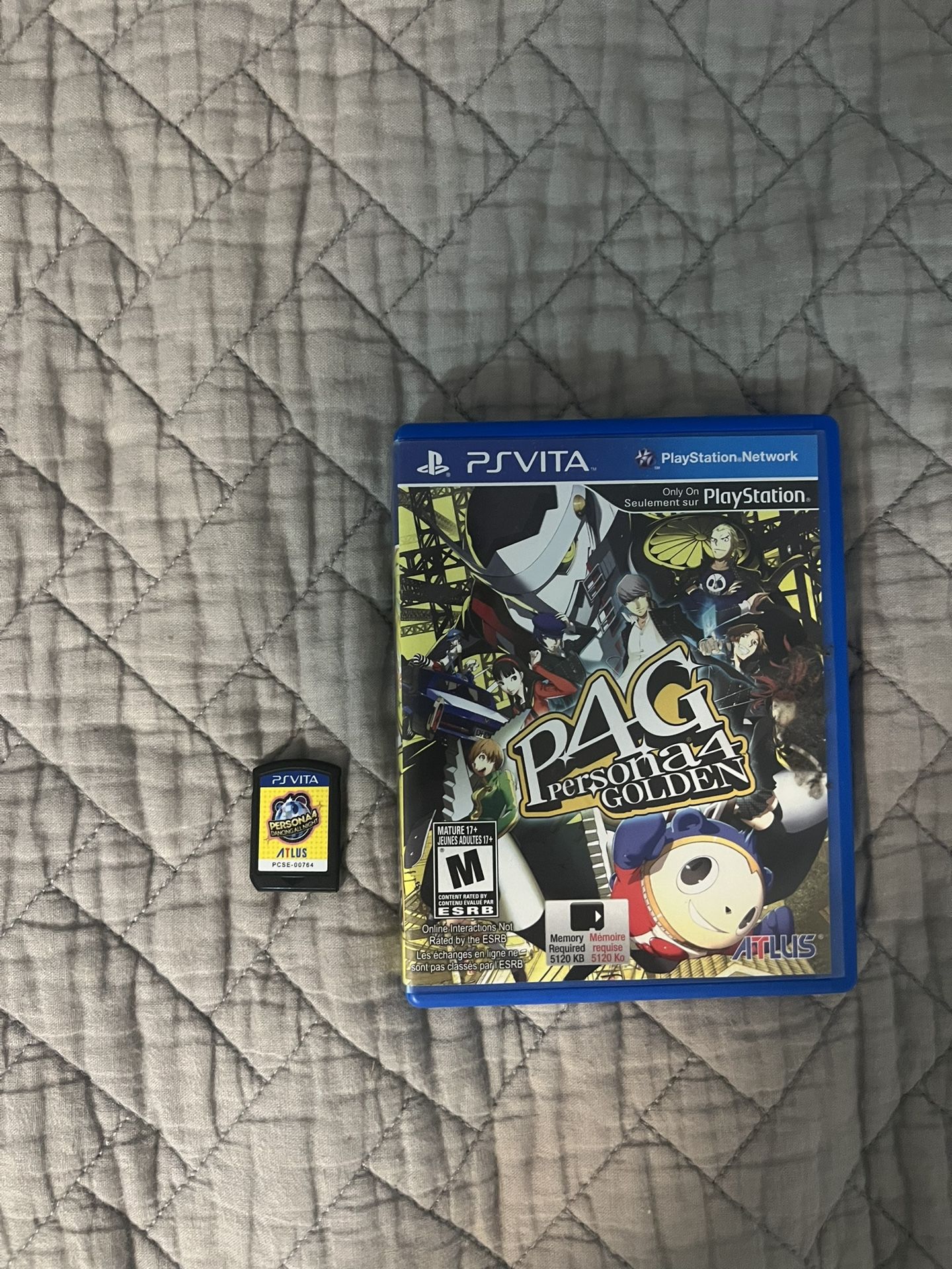 Persona 4 dancing all night cartridge only + persona 4 golden box only