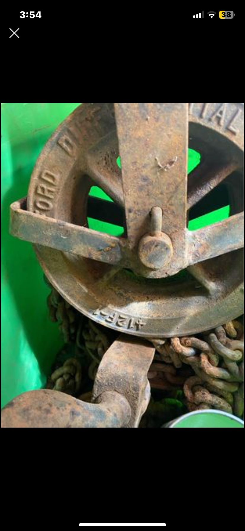 VINTAGE FORD DIFFERENTIAL BLOCK 1 TON HOIST