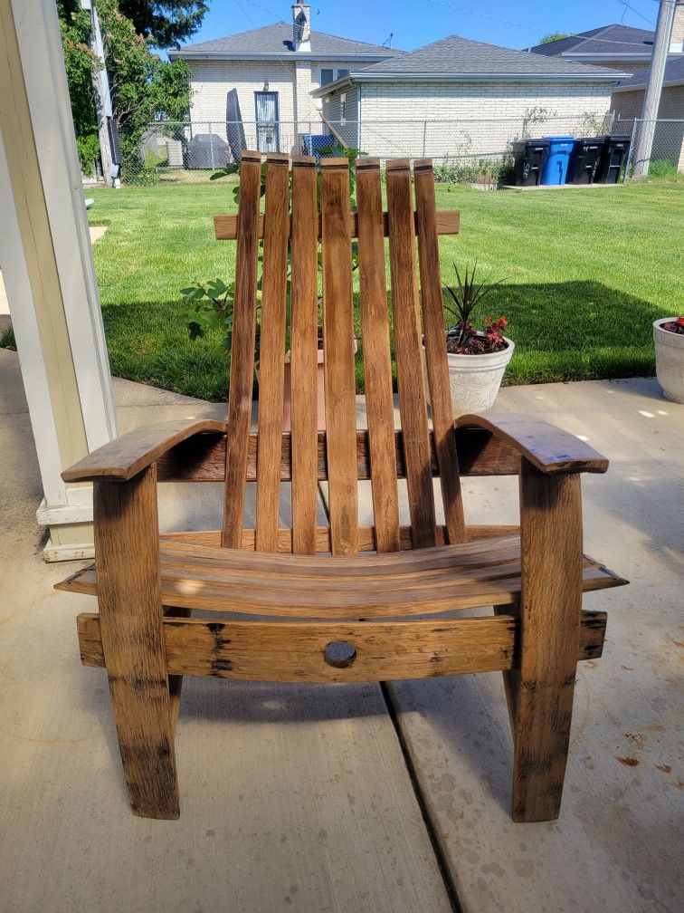 Wine Barrel Adirondack Chairs