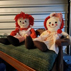 2 VINTAGE RAGAADY ANNE DOLLS, BOTH FOR $100 HERE IN SAN ANTONIO 