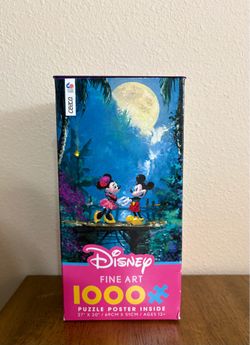 Disney Fine Art 1000 Piece Puzzle by Ceaco 2016 “ Moonlight Proposal” Mickey & Minnie