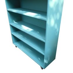 Large 48"  Long X 15" Deep X 53" Tall Heavy Duty Wood 5 Tier Mobile Shelf On Wheels 