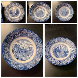 1976 Liberty Blue China 74-Piece Set - Made in England - Plus Extras!