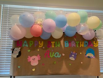 Squishmallow Birthday Banner