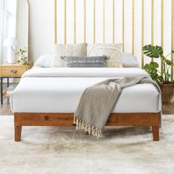 New Full Solid Wood Bed Frame Cherry 12 Inch Height