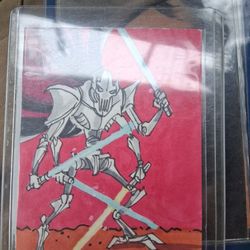 Star Wars 2009 Topps Galaxy Series 4 Sketch Card Lot 1/1 - Maul & Grievous