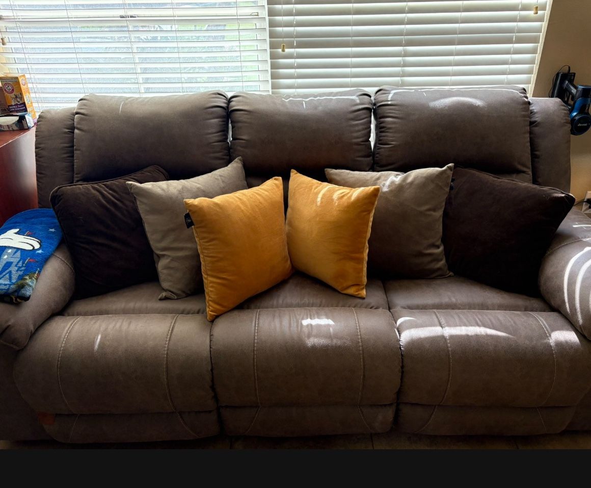 Ashley Furniture Sofa With Two End Recliners