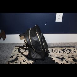 Black Leather Backpack 