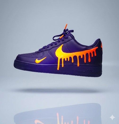 Size 10 Mens Custom Drip Nike Air Force Ones