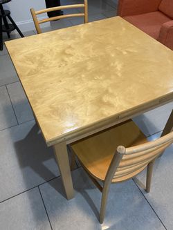 Expanding Wood Dining Table Vintage