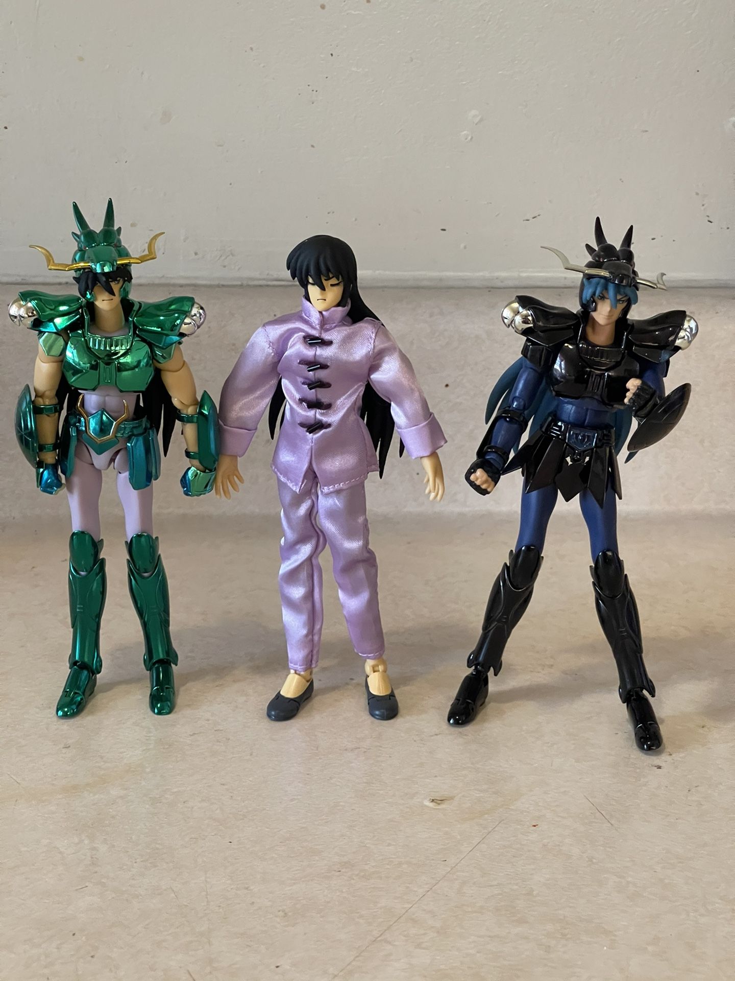 3 Saint Seiya Dragon Shiryu V1, Black And Casual Clothes Great Toys - NO BANDAI