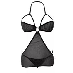 Hollow Out Lingerie Set: Black Or Purple