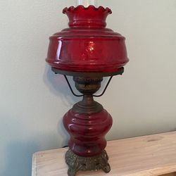 Red Hurricane Lamp