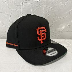 MLB New Era San Francisco Giants Black Orange Logo 9fifty A Frame SnapBack Hats 