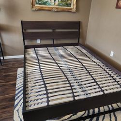 Ikea Queen Bed and Nightstand 