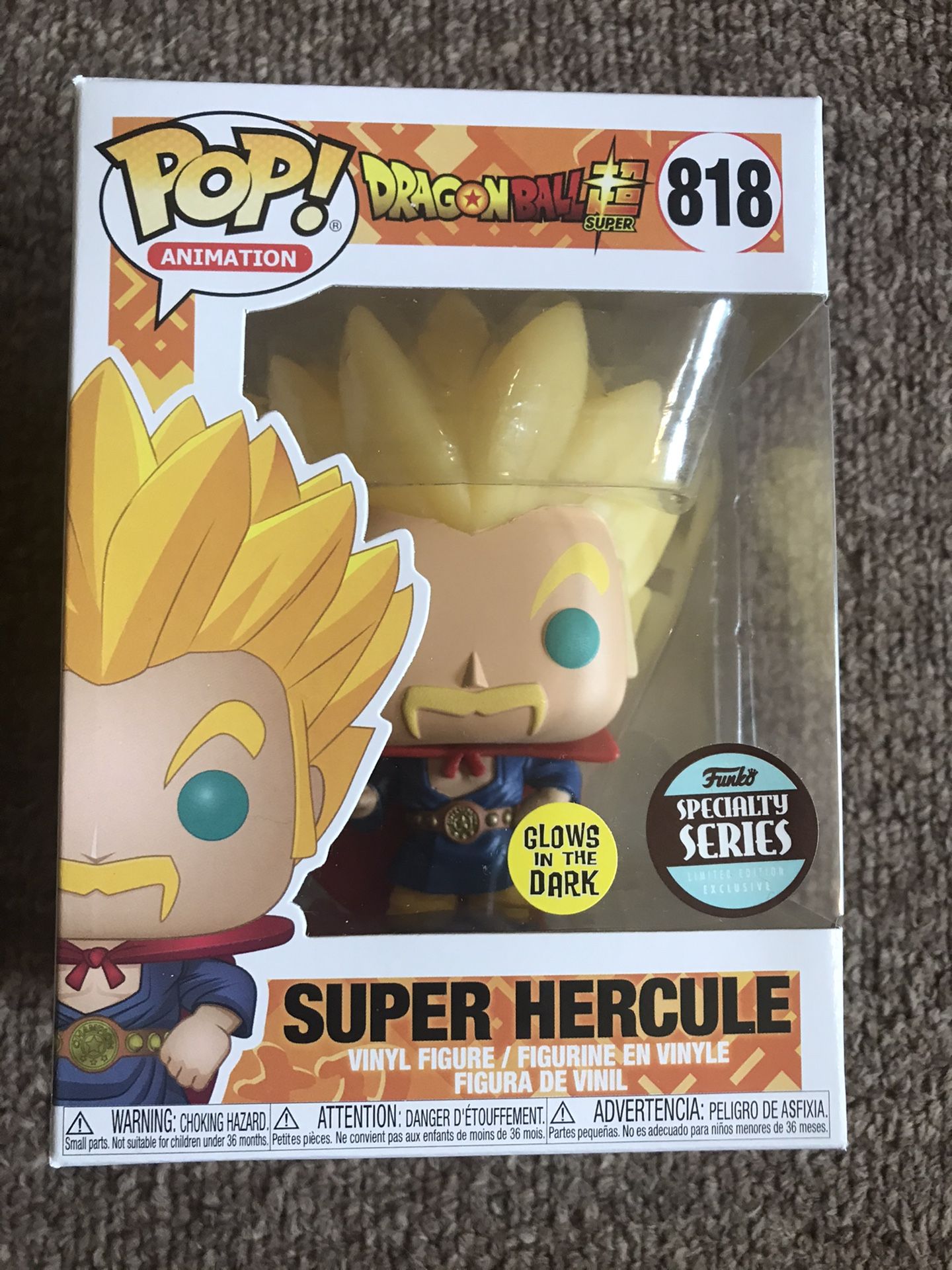 Funko Pop Dragonball Z Super Hercule Glow in the Dark Funko Specialty Series