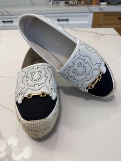 Salvatore Ferragamo Leather Espadrille  size 9.5