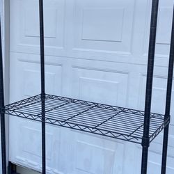Metal Rack Shelving organizer, 3 adjustable levels. H72”, Deep16”, W36”. Very sturdy, good condition. West Boca 