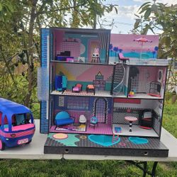 LOL DOLL HOUSE WITH CAMPER CAR