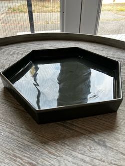 Modern dark green  Hexagon Decorative Tray / Catchall