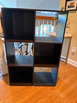Dark Brown 6-Cube Storage Shelf