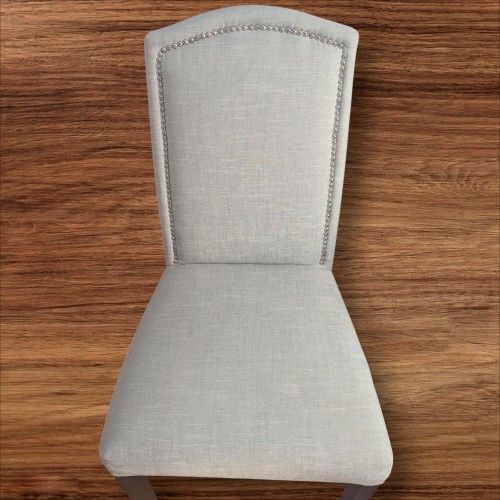 linen nailhead dining desk chair