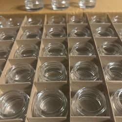 480 0.25 oz Flint Glass thick wall Jars New