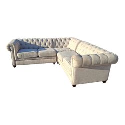 Nice Tufted Sectional! Delivery Available!