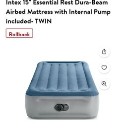 2 Gently Used Air Bed Built In Pump