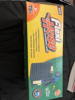 Flexi Hose 75ft Expandable Garden Hose with Spray Nozzle