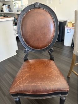 Authentic Drexel Tuscan style leather dinning chairs