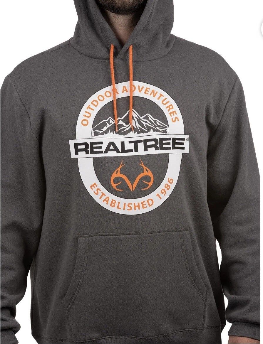 Realtree All Weather Fabric Comfort Fit Graphic Hoodie Sweatshirt Top Size S Small